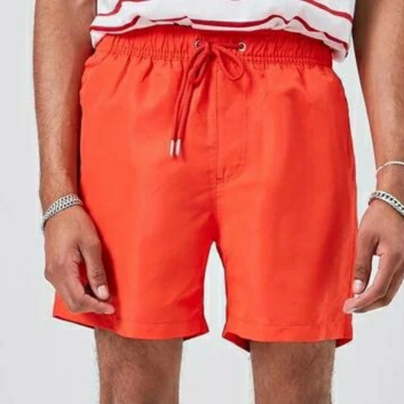 NWT Orange Forever 21 Swim trunks - Picture 6 of 6